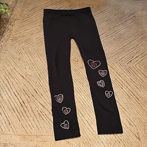 Black heart leggings size 7/16 Star ride